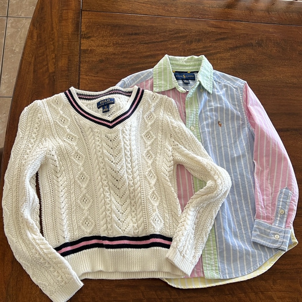 set of shirt and sweater,used very good condition